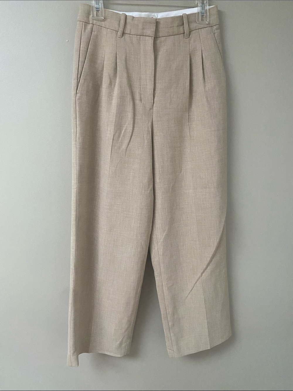 Wilfred Effortless Pants double pleated cream trousers size 8